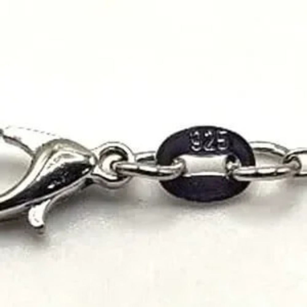 925 Sterling Silver Necklace W/ Dolphins Blue Topaz Heart Ocean Pendant Gift NEW